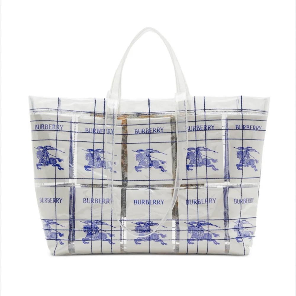 NEW Burberry Women Ekd Label Tote Bag